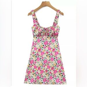 Floral Pink and Yellow Dress— For Love & Lemons